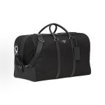 PRADA brand Logo travel bag handbag, unisex couple style, black